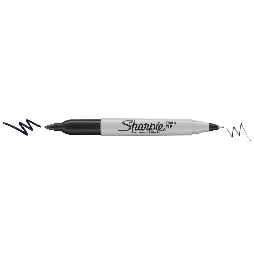 Marker permanentny Sharpie Twin Tip czarny